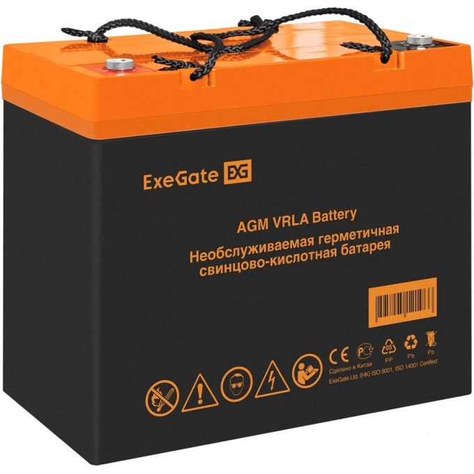 Аккумуляторная батарея EXEGATE HRL 12-65 болт М6 EX297559RUS