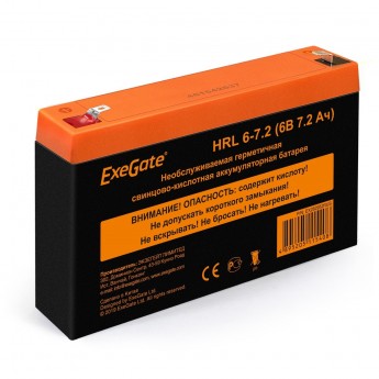 Аккумуляторная батарея EXEGATE HRL 6-7.2 Аккумуляторная батарея EXEGATE HRL 6-7.2