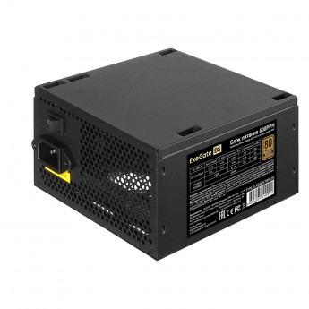 Блок питания 600W EXEGATE 80 PLUS® Bronze 600PPH-S-OEM, кабель 220V с защитой от выдергивания)