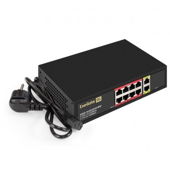 Коммутатор неуправляемый EXEGATE EDES-1010D.8POE-96W Коммутатор неуправляемый EXEGATE EDES-1010D.8POE-96W