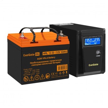 Комплект EXEGATE ИБП EX295986RUS + батарея 33Aч EX285664RUS 1шт