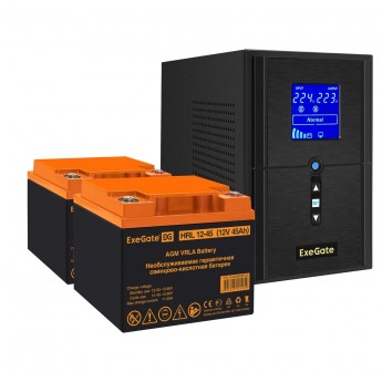 Комплект EXEGATE ИБП EX295988RUS + батарея 45Aч EX285666RUS 2шт Комплект EXEGATE ИБП EX295988RUS + батарея 45Aч EX285666RUS 2шт