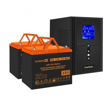 Комплект EXEGATE ИБП EX295988RUS + батарея 80Aч EX285654RUS 2шт Комплект EXEGATE ИБП EX295988RUS + батарея 80Aч EX285654RUS 2шт