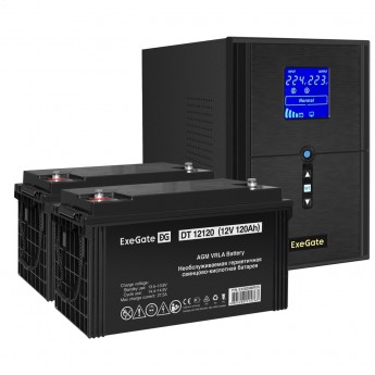 Комплект EXEGATE ИБП EX295989RUS + батарея 120Aч EX282988RUS 2шт Комплект EXEGATE ИБП EX295989RUS + батарея 120Aч EX282988RUS 2шт