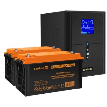 Комплект EXEGATE ИБП EX295989RUS + батарея 120Aч EX285657RUS 2шт Комплект EXEGATE ИБП EX295989RUS + батарея 120Aч EX285657RUS 2шт