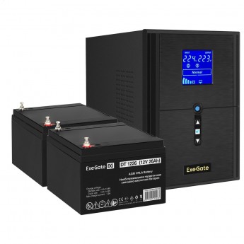 Комплект EXEGATE ИБП EX295989RUS + батарея 26Aч EX282970RUS 2шт Комплект EXEGATE ИБП EX295989RUS + батарея 26Aч EX282970RUS 2шт