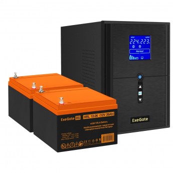 Комплект EXEGATE ИБП EX295989RUS + батарея 26Aч EX285663RUS 2шт Комплект EXEGATE ИБП EX295989RUS + батарея 26Aч EX285663RUS 2шт