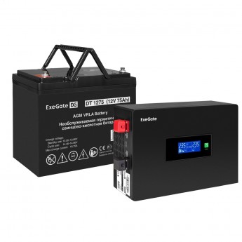 Комплект EXEGATE ИБП EX295992RUS + батарея 75Aч EX282983RUS 1шт Комплект EXEGATE ИБП EX295992RUS + батарея 75Aч EX282983RUS 1шт