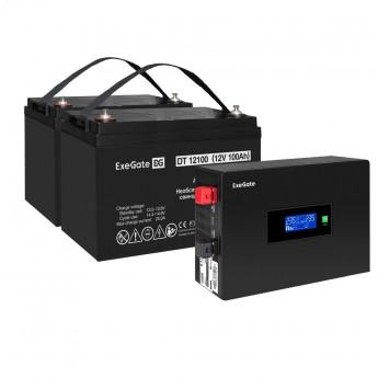 Комплект EXEGATE ИБП EX295994RUS + батарея 100Aч EX282985RUS 2 шт Комплект EXEGATE ИБП EX295994RUS + батарея 100Aч EX282985RUS 2 шт