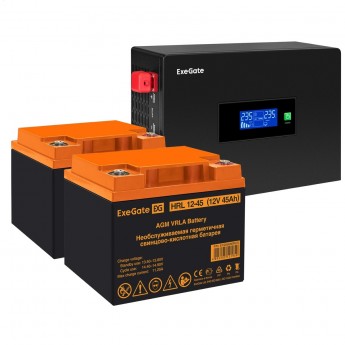 Комплект EXEGATE ИБП EX295994RUS + батарея 45Aч EX285666RUS 2 шт Комплект EXEGATE ИБП EX295994RUS + батарея 45Aч EX285666RUS 2 шт