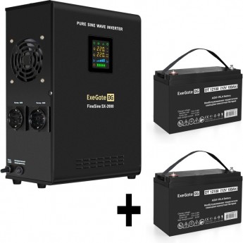 Комплект EXEGATE ИБП EX296001RUS + батарея 100Aч EX282985RUS 2шт