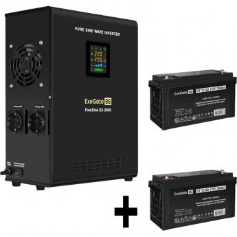 Комплект EXEGATE ИБП EX296001RUS + батарея 120Aч EX282988RUS 2шт