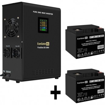 Комплект EXEGATE ИБП EX296001RUS + батарея 40Aч EX282976RUS 2шт
