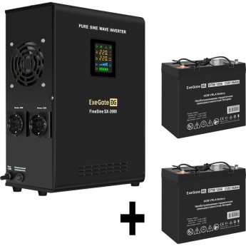 Комплект EXEGATE ИБП EX296001RUS + батарея 55Aч EX285667RUS 2шт Комплект EXEGATE ИБП EX296001RUS + батарея 55Aч EX285667RUS 2шт