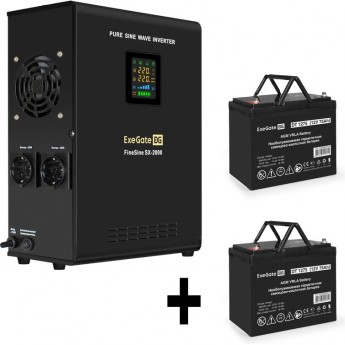 Комплект EXEGATE ИБП EX296001RUS + батарея 75Aч EX282983RUS 2шт Комплект EXEGATE ИБП EX296001RUS + батарея 75Aч EX282983RUS 2шт