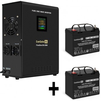 Комплект EXEGATE ИБП EX296002RUS + батарея 33Aч EX282974RUS 2шт Комплект EXEGATE ИБП EX296002RUS + батарея 33Aч EX282974RUS 2шт