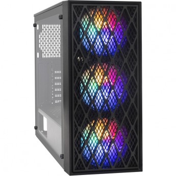 Корпус Miditower EXEGATE EVO-8243 ATX, без БП, черный с RGB подсветкой Корпус Miditower EXEGATE EVO-8243 ATX, без БП, черный с RGB подсветкой
