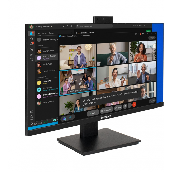 Монитор с веб-камерой 23.8" EXEGATE SUPERVIEW EA2400 EX298878RUS