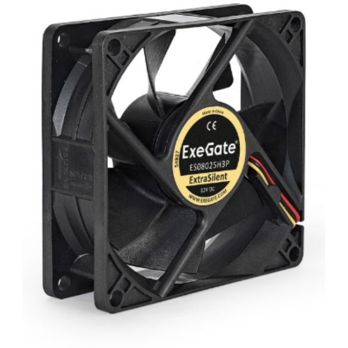 Вентилятор 12В DC EXEGATE EXTRASILENT ES08025H2P 80x80x25 мм EX299876RUS